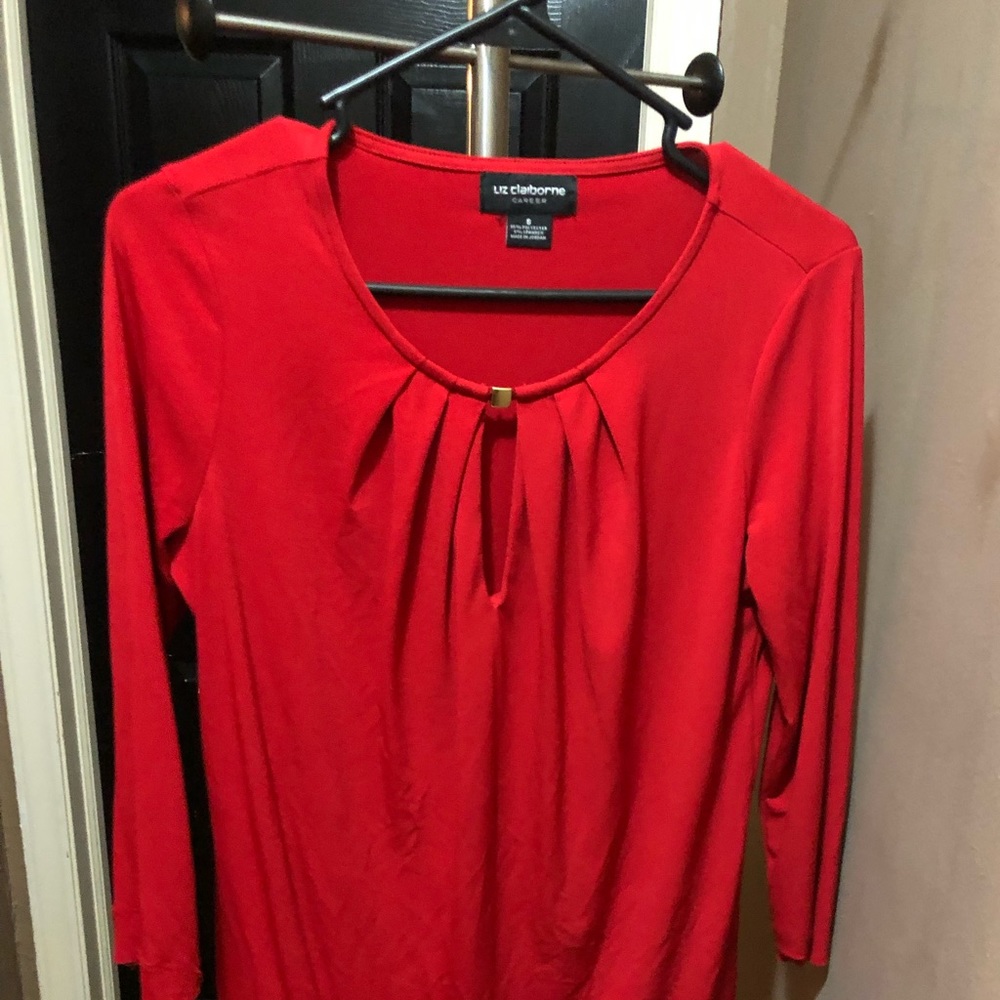 Women’s size S Liz Claiborne red blouse